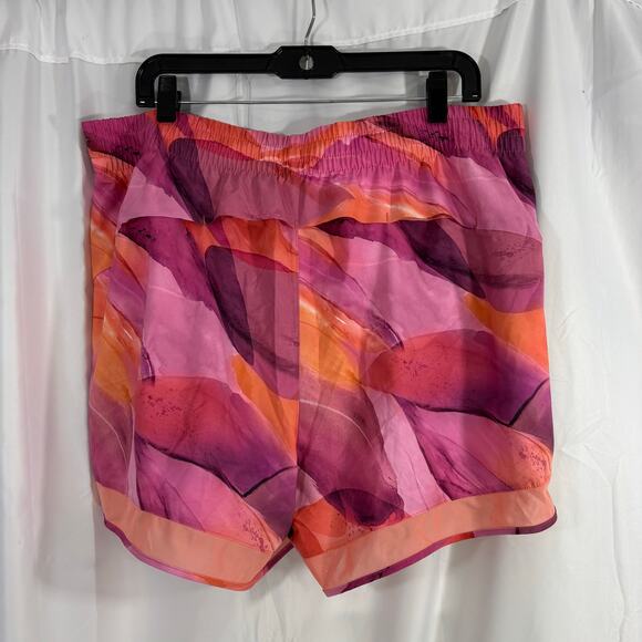 NWT Athleta Women’s 1X Athletic Running Shorts Orange Purple Pink – Activewear - Picture 2 of 4